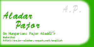 aladar pajor business card